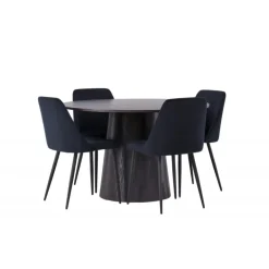 Rundt Spisebordssæt Lanzo med stole Night