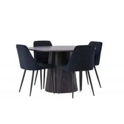 Rundt Spisebordssæt Lanzo med stole Night