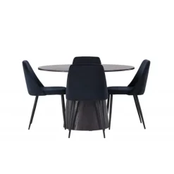 Rundt Spisebordssæt Lanzo med stole Night