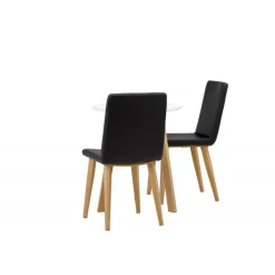 Rundt Spisebordssæt Leonora med stole Today - Sort og Hvid