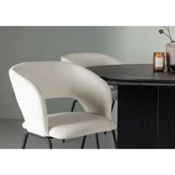 Rundt Spisebordssæt Matilda med stole Day - Sort og Off White