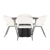 Rundt Spisebordssæt Olivia med stolene Day - Sort og Off White