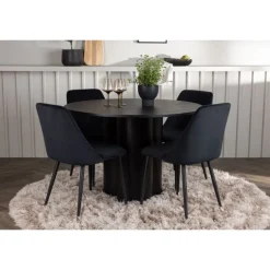 Rundt Spisebordssæt Olivia med stole Night
