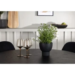 Rundt Spisebordssæt Olivia med stole Polar - Sort