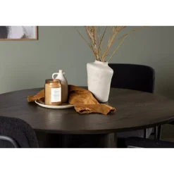 Rundt Spisebordssæt Olivia med stole Yesterday - Sort og Mocca