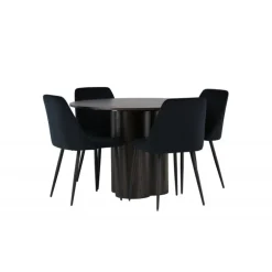 Rundt Spisebordssæt Olivia med stolene Night