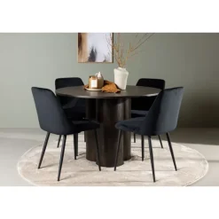 Rundt Spisebordssæt Olivia med stolene Night