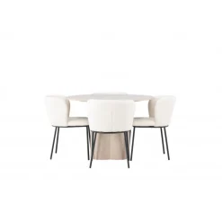 Rundt Spisebordssæt Olivia med stole Edina