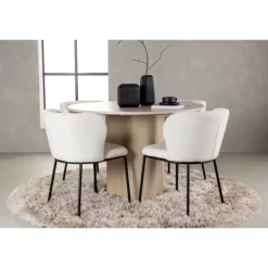 Rundt Spisebordssæt Olivia med stole Edina
