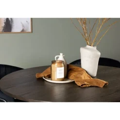 Rundt Spisebordssæt Olivia med stole Selma - Sort og Mocca