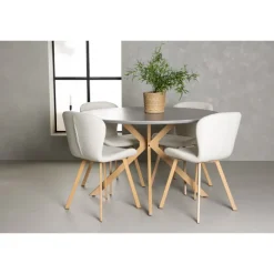 Rundt Spisebordssæt Piazza med stole Lilja