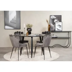 Rundt Spisebordssæt Plaza med stole Limhamn