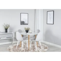 Rundt Spisebordssæt Plaza med stole Polar