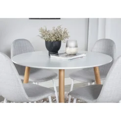 Rundt Spisebordssæt Plaza med stole Polar