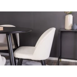 Rundt Spisebordssæt Plaza med stole i Velour