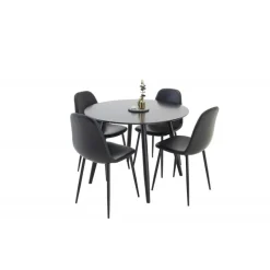 Rundt Spisebordssæt Plaza med stole Polar