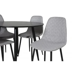 Rundt Spisebordssæt Plaza med stole Polar