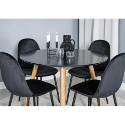 Rundt Spisebordssæt Plaza med stole Polar