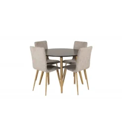 Rundt Spisebordssæt Plaza med stole Windu