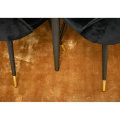 Rundt Spisebordssæt Plaza med stole i fløjl