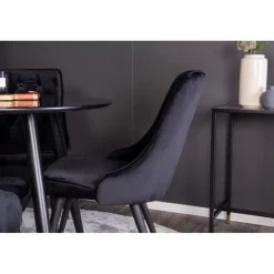 Rundt Spisebordssæt Plaza med stole Velvet Deluxe