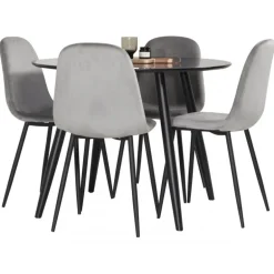 Rundt Spisebordssæt Plaza med stole Polar
