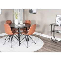 Rundt Spisebordssæt Plaza med stole Polar