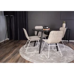 Rundt Spisebordssæt Plaza med stole Cirebon