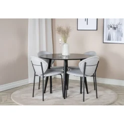 Rundt Spisebordssæt Plaza med stole Vault