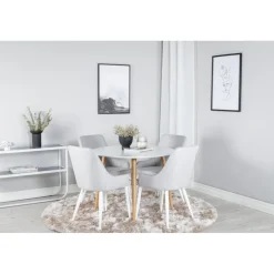 Rundt Spisebordssæt Plaza med stole Plaza