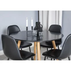 Rundt Spisebordssæt Plaza med stole Polar