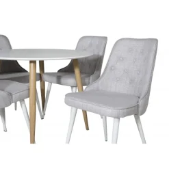 Rundt Spisebordssæt Plaza med stole Velvet Deluxe