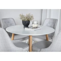 Rundt Spisebordssæt Plaza med stole Velvet Deluxe