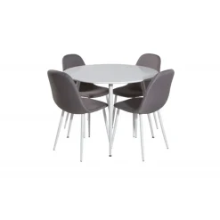 Rundt Spisebordssæt Plaza med stole Polar