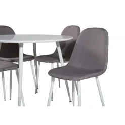 Rundt Spisebordssæt Plaza med stole Polar