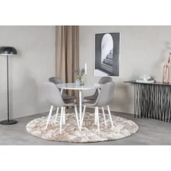 Rundt Spisebordssæt Plaza med stole Polar