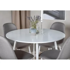 Rundt Spisebordssæt Plaza med stole Polar