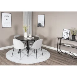 Rundt Spisebordssæt Plaza med stole Wrinkles