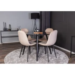 Rundt Spisebordssæt Plaza med stole Polar