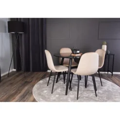 Rundt Spisebordssæt Plaza med stole Polar