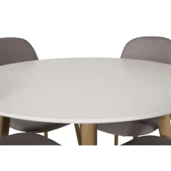 Rundt Spisebordssæt Plaza med stole Polar