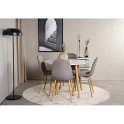 Rundt Spisebordssæt Plaza med stole Polar