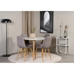 Rundt Spisebordssæt Plaza med stole Polar