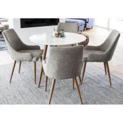 Rundt Spisebordssæt Polar med stole Plaza