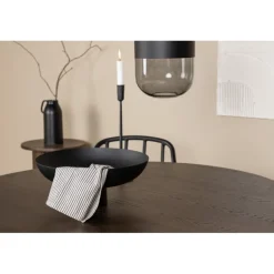 Rundt Spisebordssæt Stone med Dyron stole - Sort og Mocca