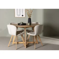 Rundt Spisebordssæt Yadikon med stole Lilja