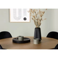 Rundt Spisebordssæt Yadikon med stole Polar - Sort og Brun