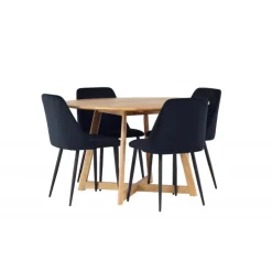 Rundt Spisebordssæt Yadikon med stole Night