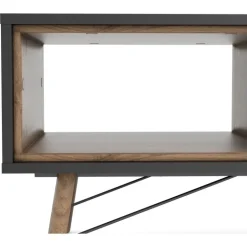 Ry Sofabord med 1 skuffe - Valnødlook/Mat Sort