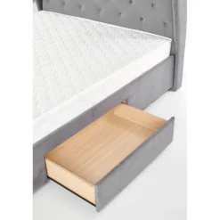 SABRINA velourseng 160x200cm - Grå